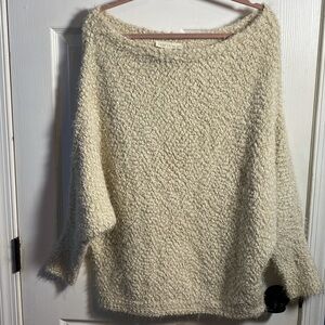 Lovestitch Off the Shoulder Sweater Cream Medium Large